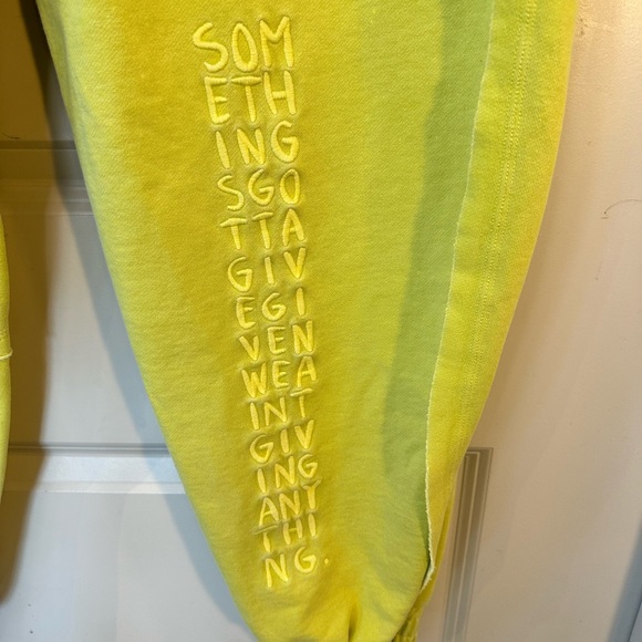 Liam Hodges Aponysus Lime Green Embroidered Heavy Streetwear Joggers, Size XL - Picture 8 of 11